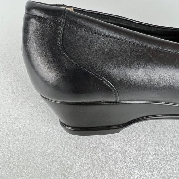 SAS Easier Comfort Shoes Tripad Slip On Loafer Black Leather size 9S Slim - Picture 11 of 16